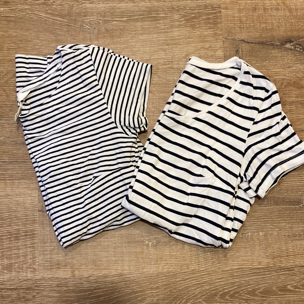H&M Mama Cotton Striped Short Sleeve Tees